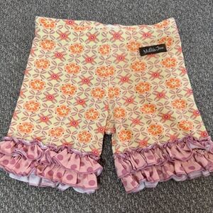 Matilda Jane Yellow and Pink Floral Ruffle Shorties
